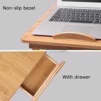 Table Support LAPTOP en bambou pliable avec ventilateur refroidisseur GM 55cm x 35cm BM92 — vignette 4