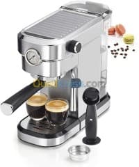 Machine a cafe a bras KITCHENCHEF - 20 bar- pompe italienne-1350w — vignette 2