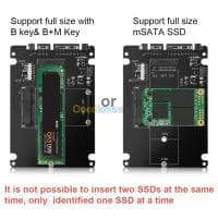 Rack Disque Dur COMBO M-Sata + M2 NGFF To SATA — vignette 3