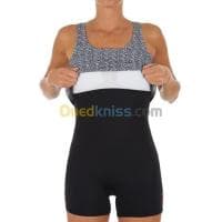 Maillot Decathlon de bain de natation femme 1 pièce heva tankini mipy noir — vignette 5
