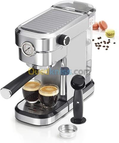 Machine a cafe a bras KITCHENCHEF - 20 bar- pompe italienne-1350w
