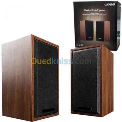 Haut Parleur Baffle SP241 Marron USB AUX pour PC LAPTOP Smartphone