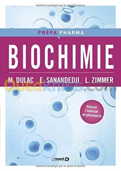 Biochimie. Prépa Pharma