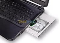 Adaptateur Caddy pour 2eme disque dur Laptop SSD HDD 2.5" emplacement lecteur DVD CD — vignette 3