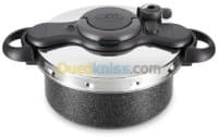 Cocotte Seb 5L 2-en-1 dou Ultra Resist Effet Pierre + livre 100 recettes — vignette 2