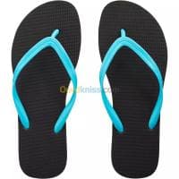 TONGS FEMME - NOIR TURQUOISE — vignette 3