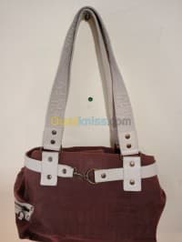 Sac toile maron pour femme — vignette 2
