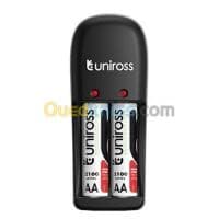 Chargeur de pile UNIROSS Mini X2 AA / AAA + 2 Piles AA Rechargables 2100mAh UCW008 — vignette 2