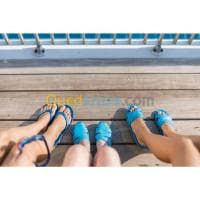 SANDALE DECATHLON DE PISCINE FEMME - SLAP 100 BASIC - BLEU FONCÉ — vignette 4