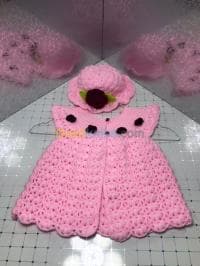 Ensemble gilet / chapeau pour fille — vignette 2