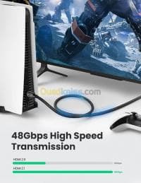 UGREEN Câble HDMI 2.1  8K 60Hz * 4K 120Hz * UHD Haute Vitesse 48 Gbps  * 1M * 2M * 3M* 5M — vignette 4