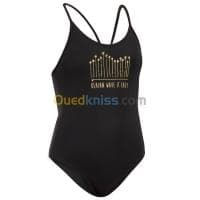 MAILLOT DECATHLON DE BAIN 1 PIÈCE 100 NOIR — vignette 4