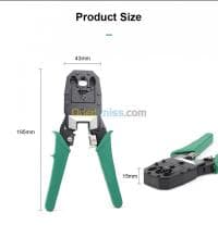 Pince à sertir réseau LAN Cable RJ45 RJ12 RJ11 8P6P4P avec dénudeur — vignette 5