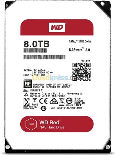 Disque Dur Interne WD 8T-RED
