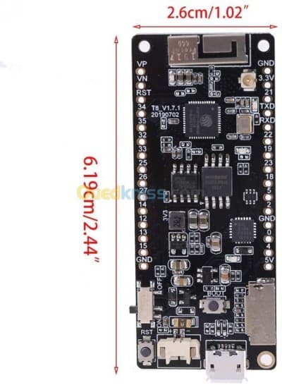 T-T-GO T8 V1.1 ESP32 Carte PSRAM ARDUINO