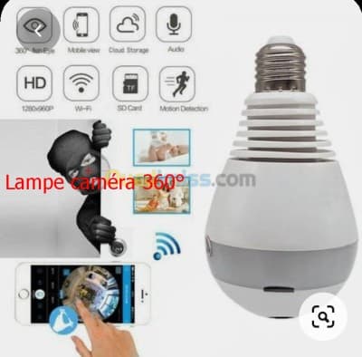 Lampe caméra wifi HD Garanti 2ans