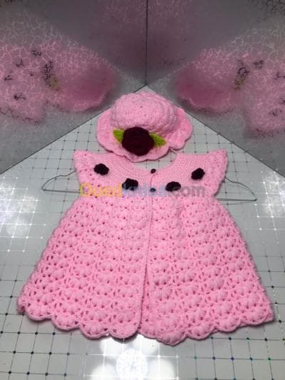 Ensemble gilet / chapeau pour fille