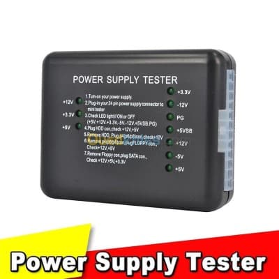 Testeur d'alimentation PSU Tester PC 20/24 Broches ATX SATA HDD 12V 5V 3.3V