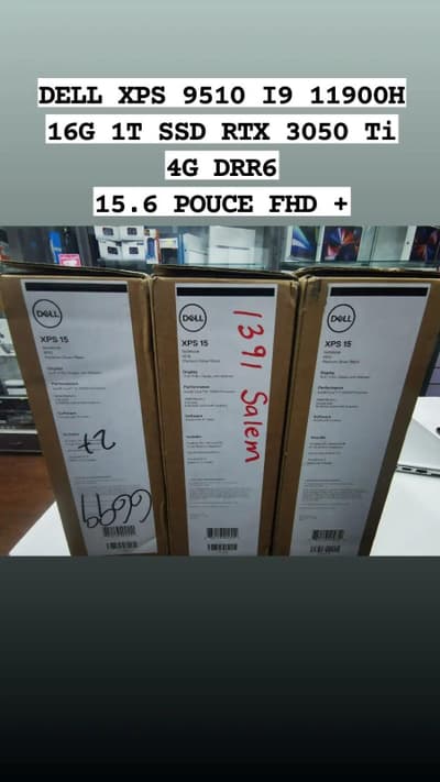 DELL XPS 9510 I9 11900H 16G 1T SSD RTX 3050 TI