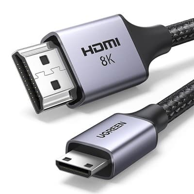 Câble Mini-HDMI vers HDMI 8K UGREEN 2 mètres REF : 15515