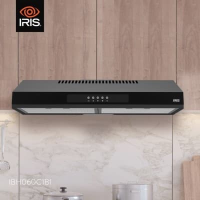 HOTTE DE CUISINE IRIS IBH060C1B 60CM FILTRE CHARBON (INOX/NOIR)