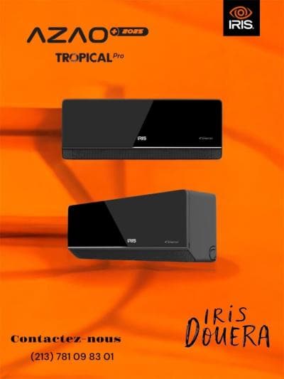 CLIMATISEUR IRIS AZAO+ 24000 BTU SUPER TROPICAL INVERTER T3 2025 (GRIS/NOIR)