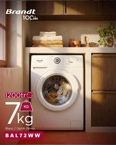 Lave linge Brandt 7kg 1200tr Garantie 2 ans