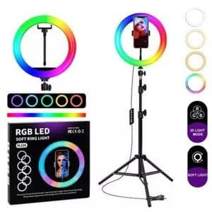 RING LIGHT RGB LED MJ26 avec tripied
