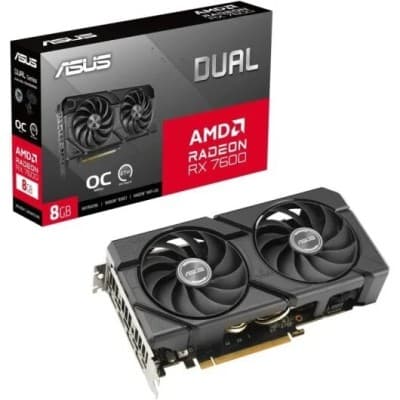CARTE GRAPHIQUE ASUS Dual Radeon RX 7600 EVO OC Edition 8 Go GDDR6