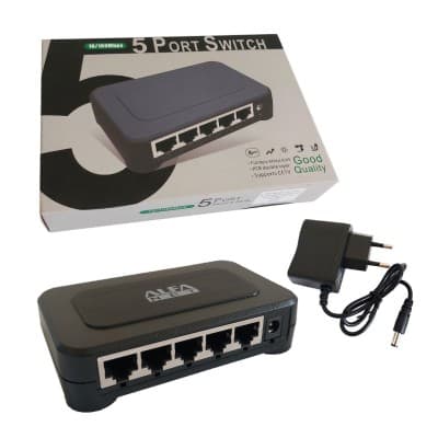 Switch HUB réseau 5/8 ports RJ45 Alfa Net 10/100 Mbps