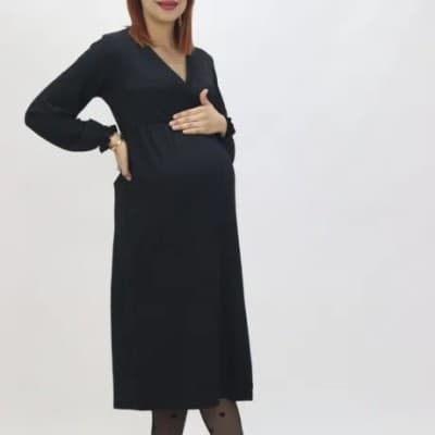 Robe Noire Femme Mamalicious Naomi
