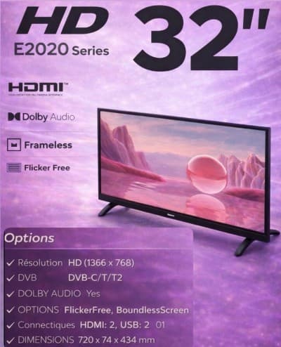 TV IRIS 32" Basique E2030 HD 32 POUCES