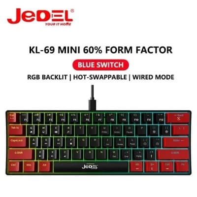 CLAVIER GAMING JEDEL KL69 MECANIQUE BLEU SWITCH