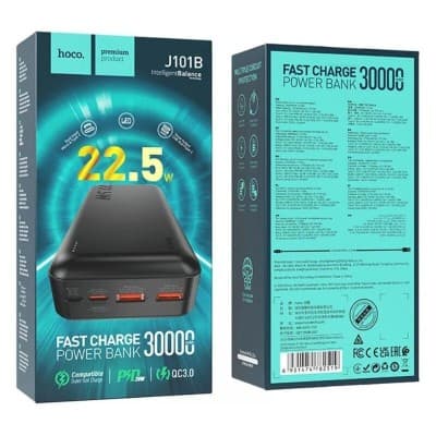 Hoco Power Bank Fast Charge 30000mAh Avec 2 USB QC 3.0 J101B