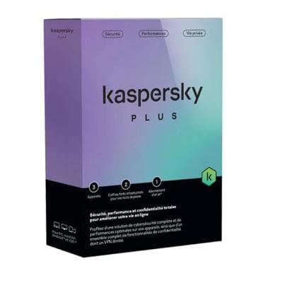 KASPERSKY PLUS 2024 -3-APPAREILS-1 AN D'ABONNEMENT