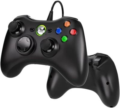 Manette Xbox 360 Filaire, USB Manette du Contrôleur de Jeu Filaire avec Double Vibration