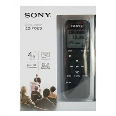 Enregistreur vocal numérique stéréo Sony ICD-PX470 Digital Voice Recorder