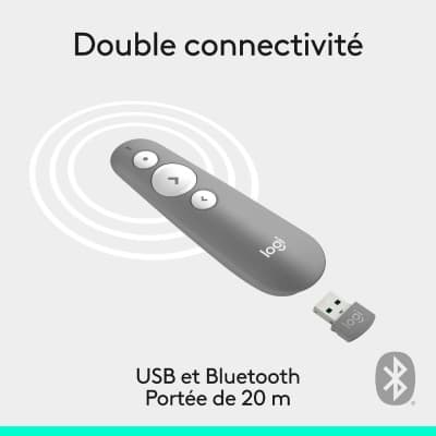 Logitech R500s Laser Presentation Remote (Gris Moyen) Télécommande de présentation