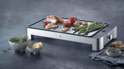 Grill de table WMF Lono plancha et grill : deux zones de cuisson