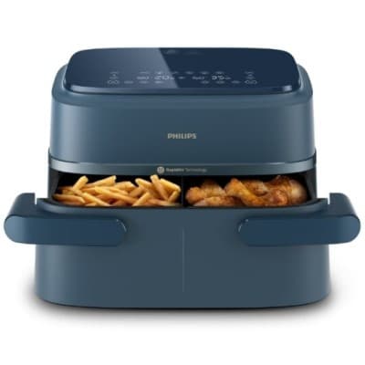 Friteuse sans huile NA156/60 Airfryer panier flexible 7.1L Bleu Série 1000 PHILIPS