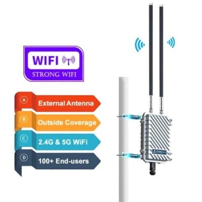 Point d'accès extérieur 4G 5G WIFI Étanche 34db