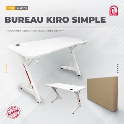 Bureau KIRO SIMPLE (MDF-MT) Élégance & Performance (Blanc) L 120CM