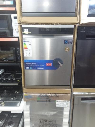 PROMO LAVE VAISSELLE MIDEA INOX-SILVER 15 COUVERT 9 PROGRAMME SMART INVERTER 10 ANS DE GARANTIE