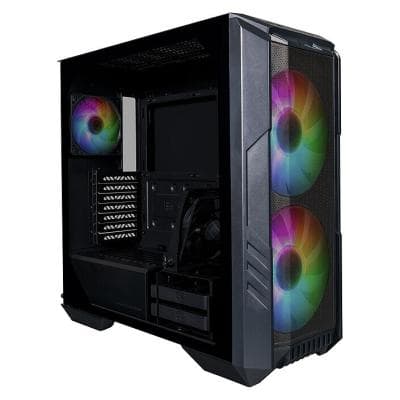 Boîtier Master HAF500 Noir ATX, 2x Ventilateurs ARGB 200mm, Panneau maille