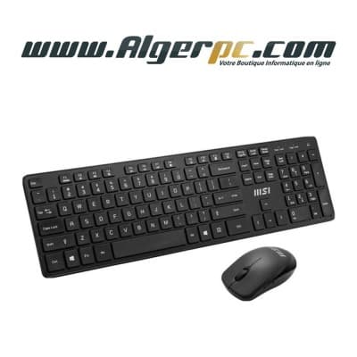 Combo MSI Clavier + Souris Sans-fil Black