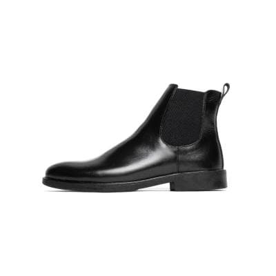 Chelsea boots élégance _ cuir véritable noire et marron