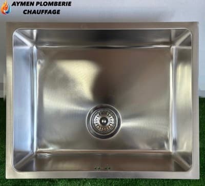 EVIER CUISINE 1 BAC SOUS PLAN CARRÉ MINIMAL 490X440 CTESI