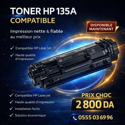 Toner compatible hp 135a. W1350A avec puce