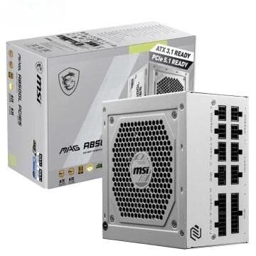 ALIMENTATION MSI MAG A850GL PCIE5 WHITE 850W GOLD