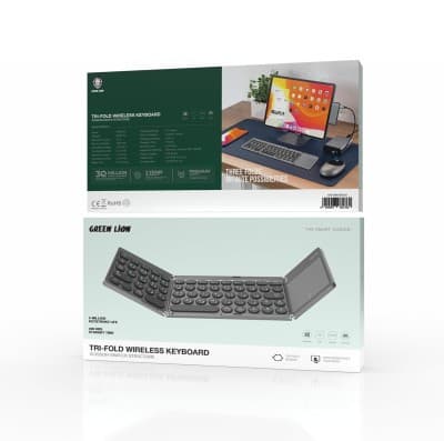 Clavier Green Lion Tri-Fold GKM55 Sans Fil Pliable Ultra-Fin Avec Pavé Tactile Intégré et Bluetooth 5.0